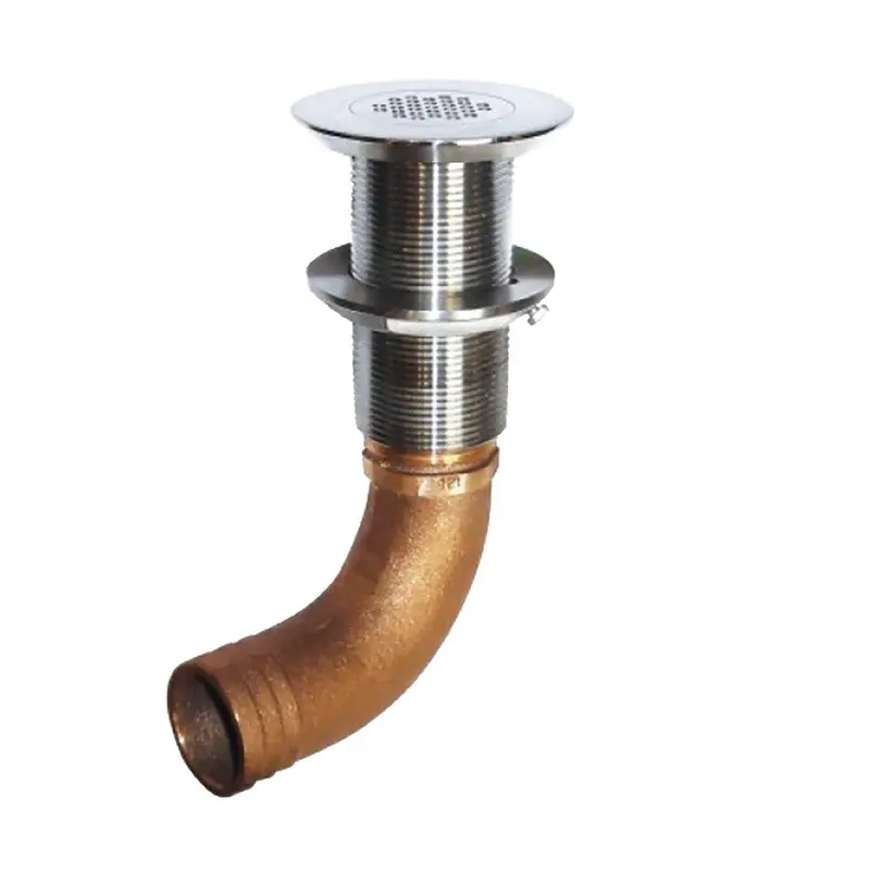 Groco 1-1/2" Hose Barb Stainless Straight Deck Drain [Scus-1500] 1