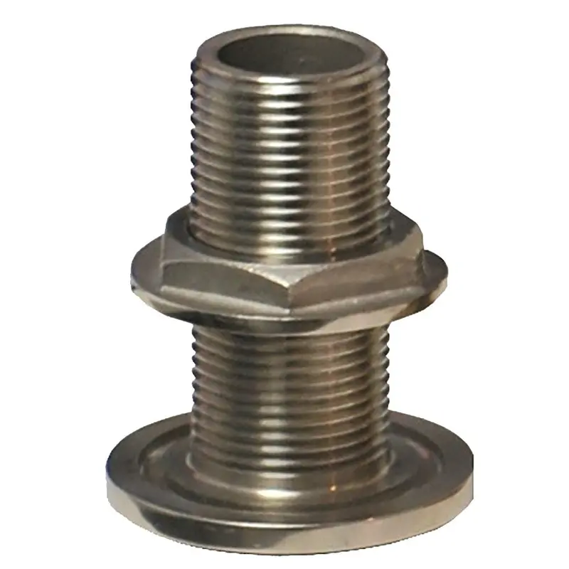 Groco 1-1/4" Nps Npt Combo Stainless Steel Thru-Hull Fitting W/Nut [Th-1250-Ws] 1