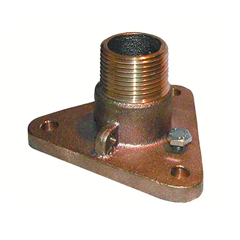 Groco 1" Bronze Nps To Npt Flange Adapter [Ibvf-1000] 1