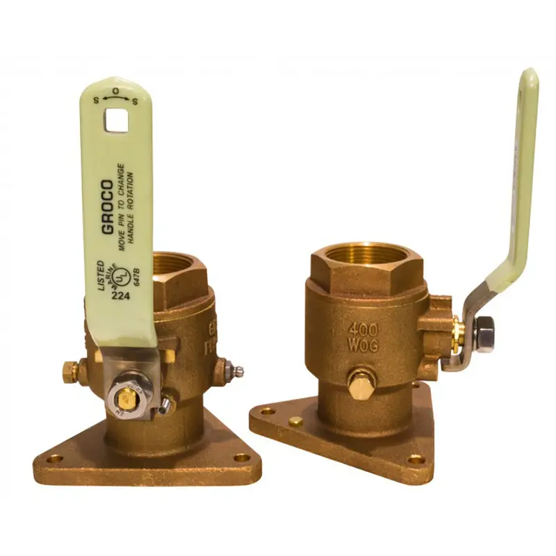 Groco 2-1/2" Bronze Tri-Flanged Ball Valve/Seacock [Fbv-2500] 1