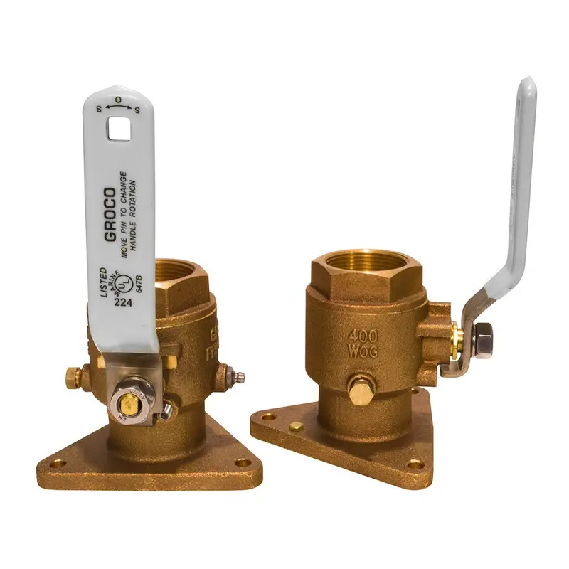 Groco 3/4" Bronze Tri-Flanged Ball Valve/Seacock [Fbv-750] 1