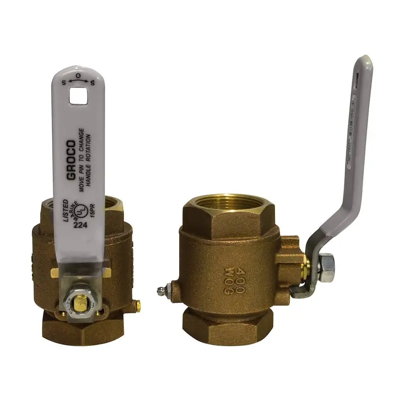 Groco 3/4" Npt Bronze In-Line Ball Valve [Ibv-750] 1
