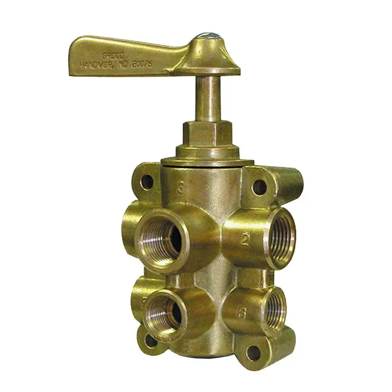 Groco 6-Port Npt Bronze Fuel Valve 1/2" Main - 3/8" Return [Fv-65038] 1