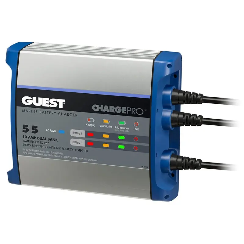 Guest On-Board Battery Charger 10A / 12V - 2 Bank - 120V Input [2711A] 1