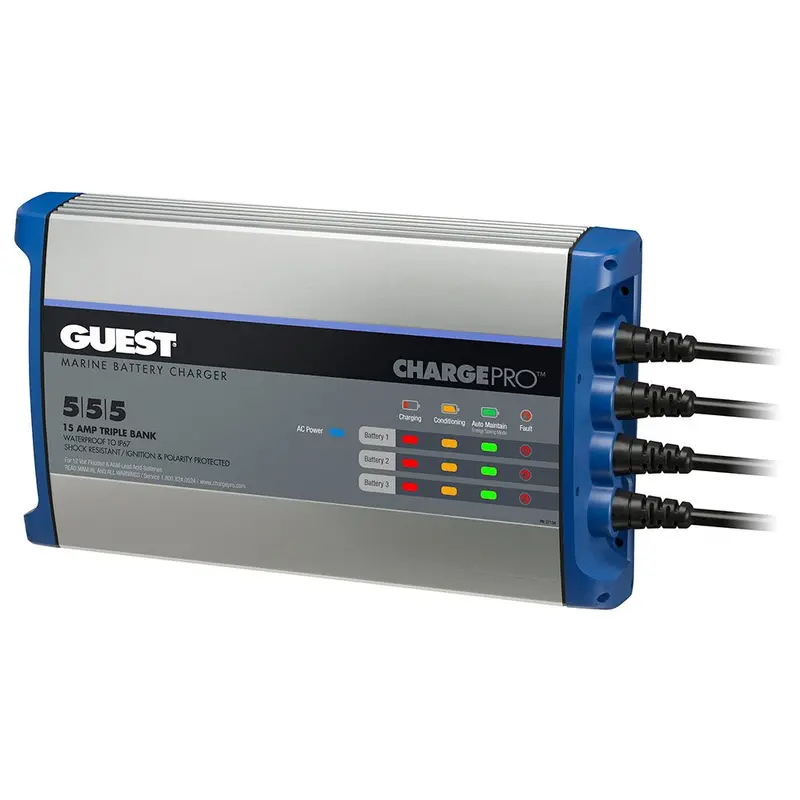 Guest On-Board Battery Charger 15A / 12V - 3 Bank - 120V Input [2713A] 1