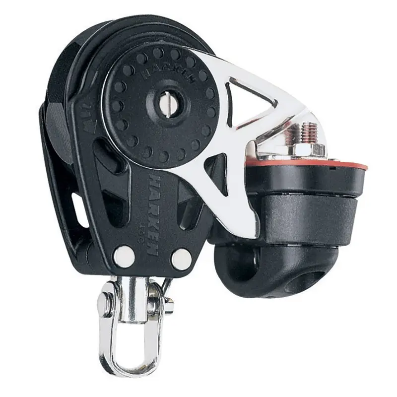 Harken 40Mm Carbo Single Ratchet Block W/Swivel Becket  Cam Cleat [2610] 1