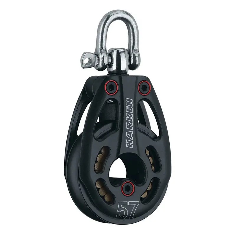 Harken 57Mm Aluminum Low Load Black Magic Block W/Swivel [3226] 1
