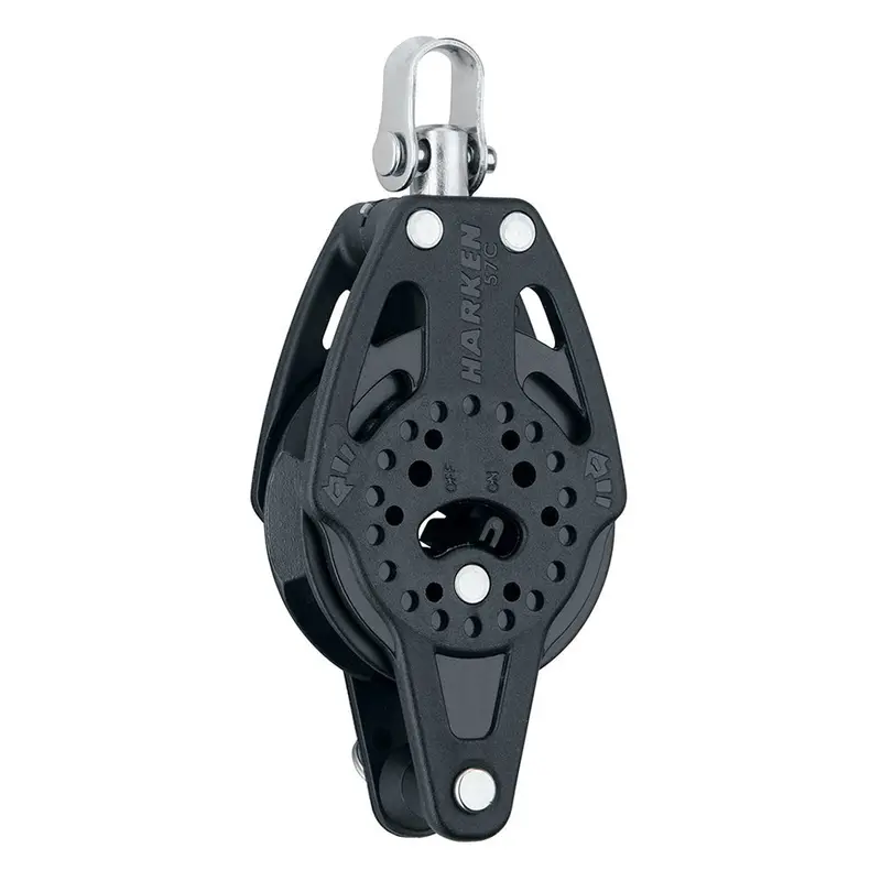 Harken 57Mm Carbo Single Ratchet Block W/Swivel  Becket [2136] 1