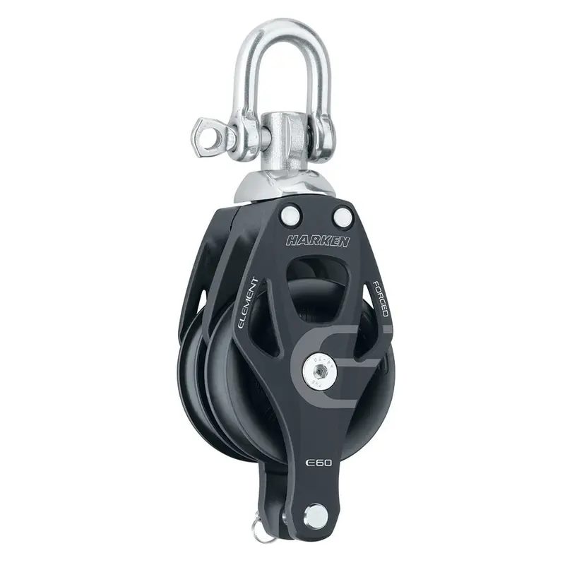 Harken 60Mm Double Aluminum Element Block W/Swivel  Becket [6270] 1