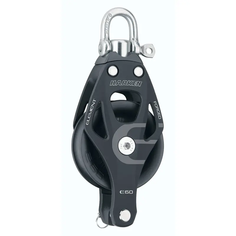 Harken 60Mm Single Aluminum Element Block W/Swivel  Becket [6261] 1