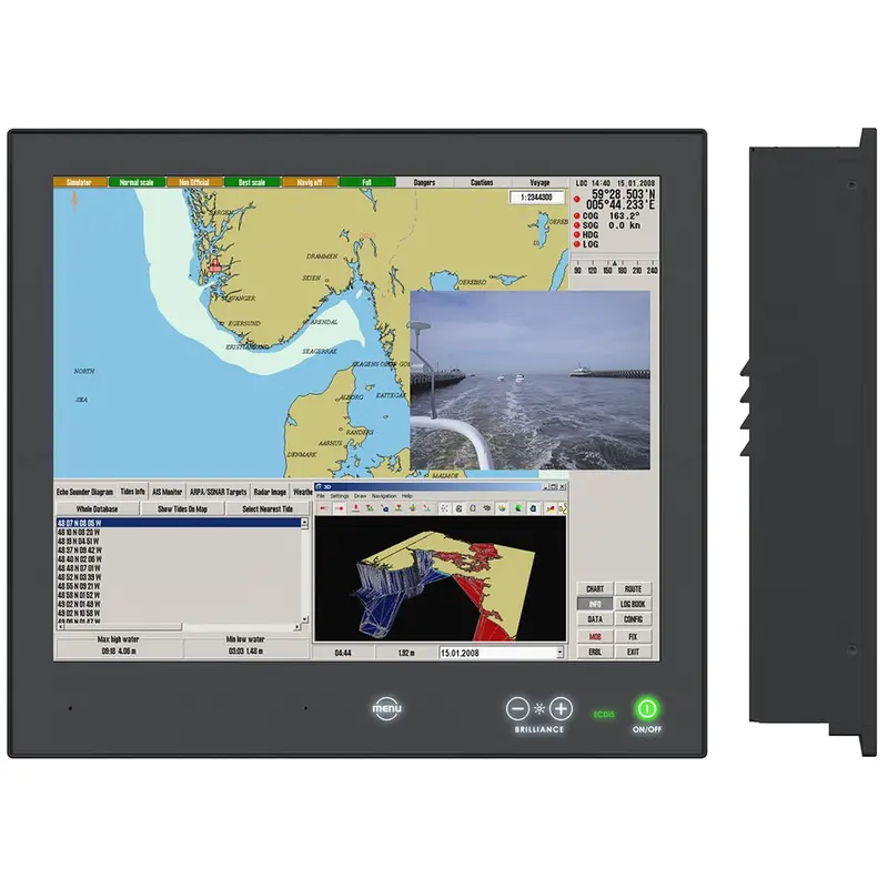 Hatteland Series X - Generation 2 (G2) High-Bright 17" Multi-Power Display W/Buttons - Ac/Dc 24V [Hd 17T22 Mmd-Ma1-Fhga] 1