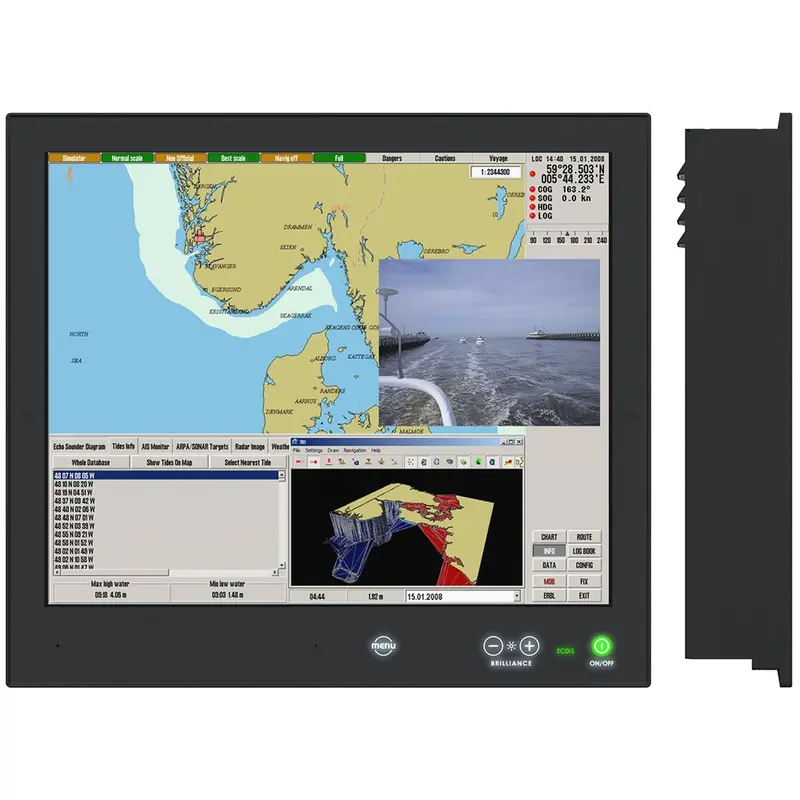 Hatteland Series X - Generation 2 (G2) High-Bright 19" Multi-Power Display W/Buttons - Ac/Dc 24V [Hd 19T22 Mmd-Ma1-Fhga] 1