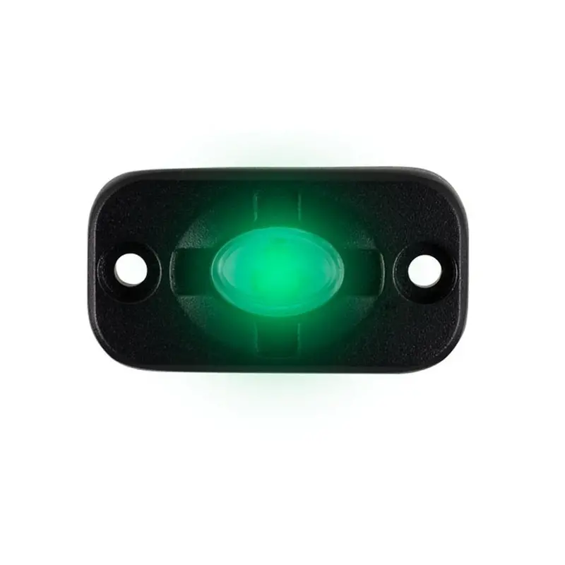 Heise Auxiliary Accent Lighting Pod - 1.5" X 3" - Black/Green [He-Tl1g] 1
