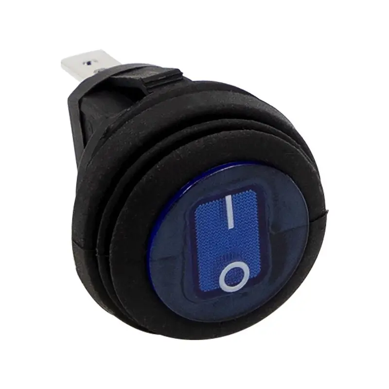 Heise Rocker Switch - Illuminated Blue Round - 5-Pack [He-Brs] 1