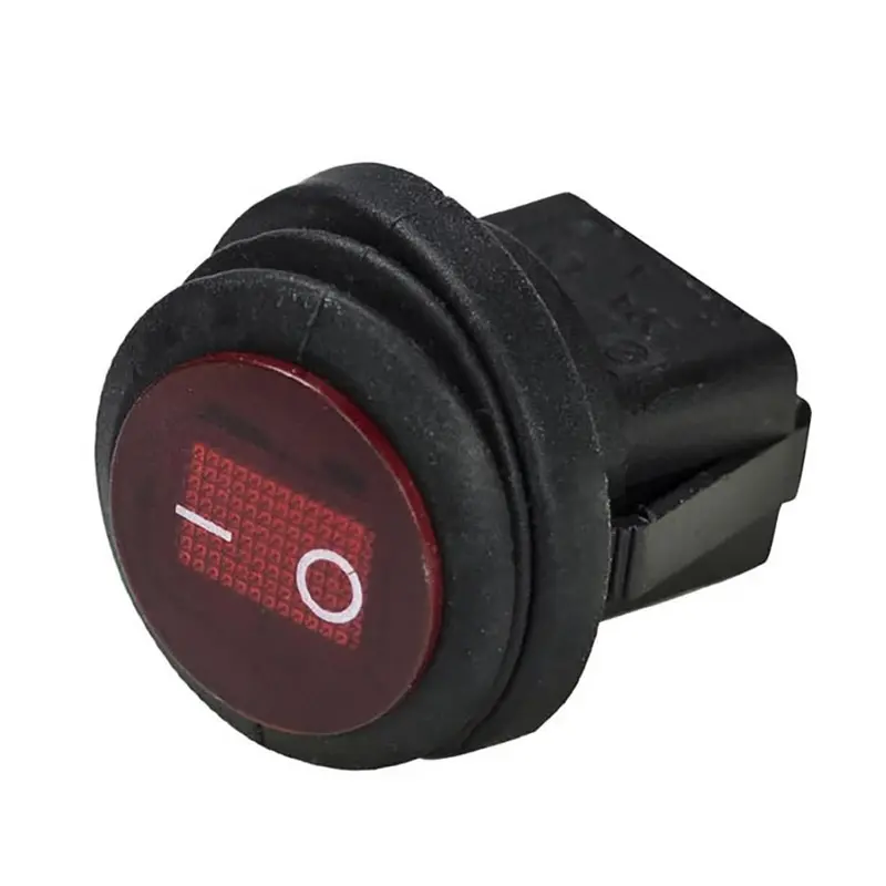 Heise Rocker Switch - Illuminated Red Round - 5-Pack [He-Rrs] 1