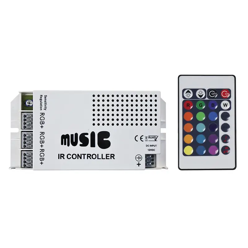 Heise Sound Activated Rgb Controller W/Ir Remote [He-Rgbsac-1] 1