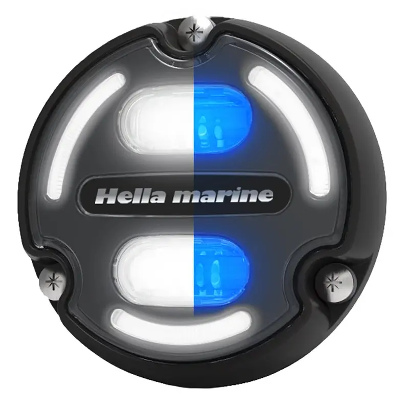 Hella Marine Apelo A2 Blue White Underwater Light - 3000 Lumens - Black Housing - Charcoal Lens W/Edge Light [016147-001] 1