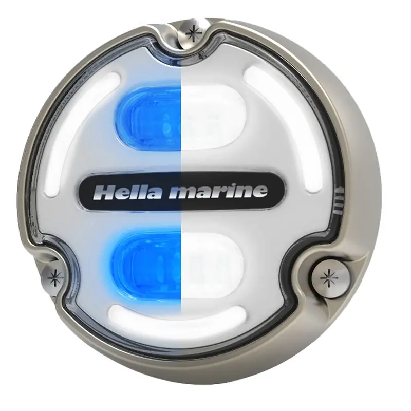 Hella Marine Apelo A2 Blue White Underwater Light - 3000 Lumens - Bronze Housing - White Lens W/Edge Light [016147-101] 1