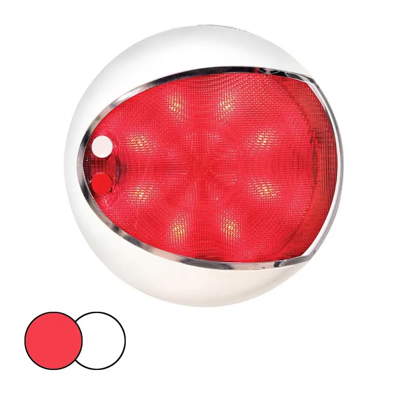 Hella Marine Euroled 130 Surface Mount Touch Lamp - Red/White Led - White Housing [959950121] 1