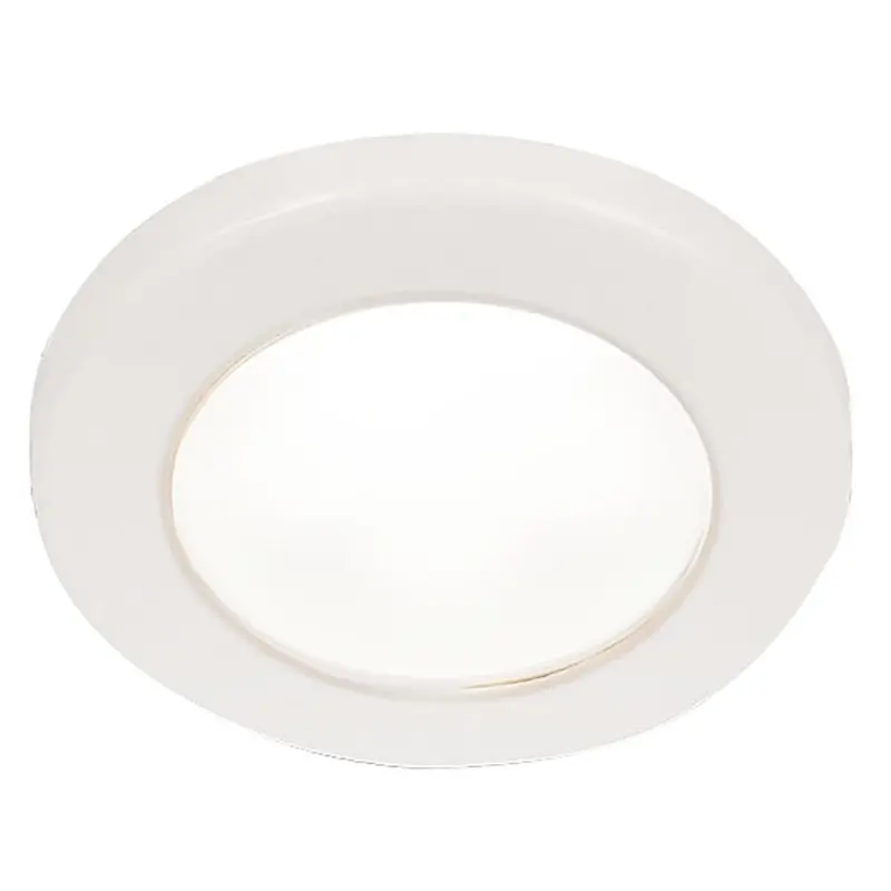 Hella Marine Euroled 75 3" Round Screw Mount Down Light - White Led - White Plastic Rim - 24V [958110111] 1