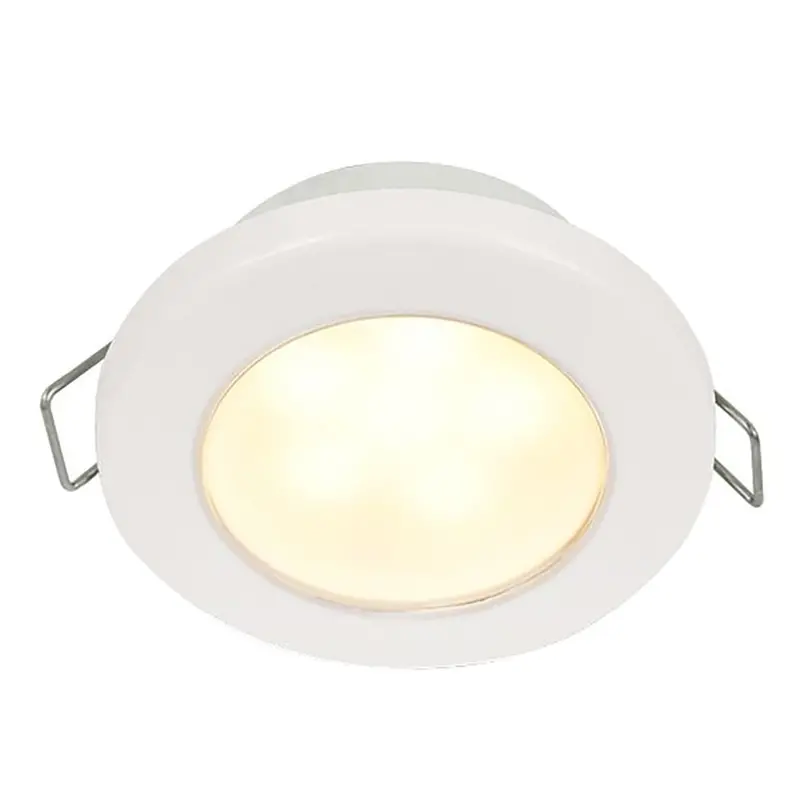 Hella Marine Euroled 75 3" Round Spring Mount Down Light - Warm White Led - White Plastic Rim - 12V [958109511] 1