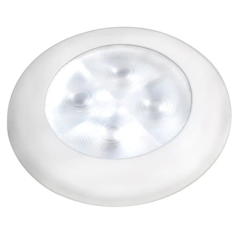 Hella Marine Slim Line Led 'Enhanced Brightness' Round Courtesy Lamp - White Led - White Plastic Bezel - 12V [980500541] 1