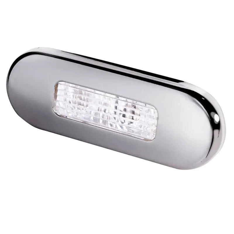 Hella Marine Surface Mount Oblong Led Courtesy Lamp - White Led - Stainless Steel Bezel [980869301] 1