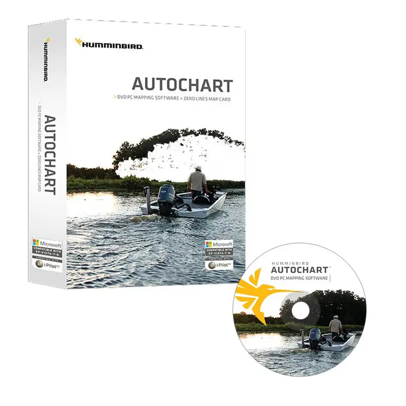 Humminbird Autochart Dvd Pc Mapping Software W/Zero Lines Map Card [600031-1] 1