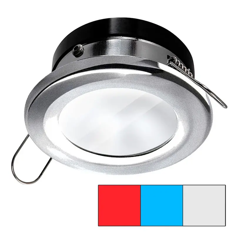 I2systems Apeiron A1120 Spring Mount Light - Round - Red, Cool White  Blue - Brushed Nickel [A1120z-41Hae] 1