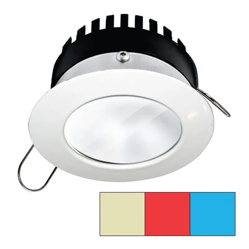 I2systems Apeiron Pro A503 - 3W - Round - Warm White, Red  Blue - White Finish [A503-31Cbbr-He] 1