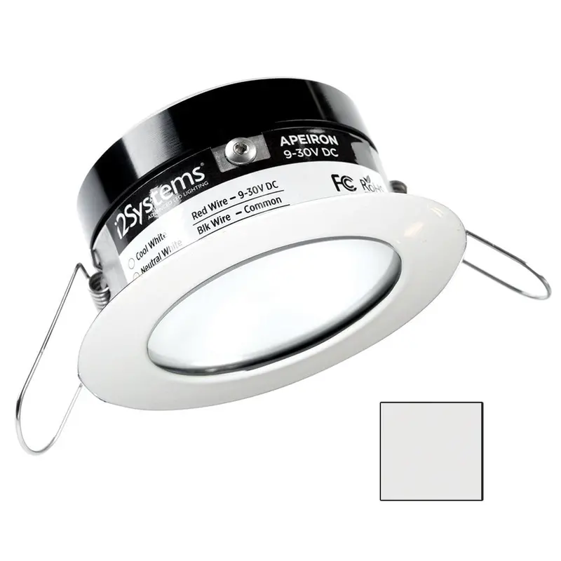 I2systems Apeiron Pro A503 - 3W Spring Mount Light - Round - Cool White - White Finish [A503-31Aag] 1