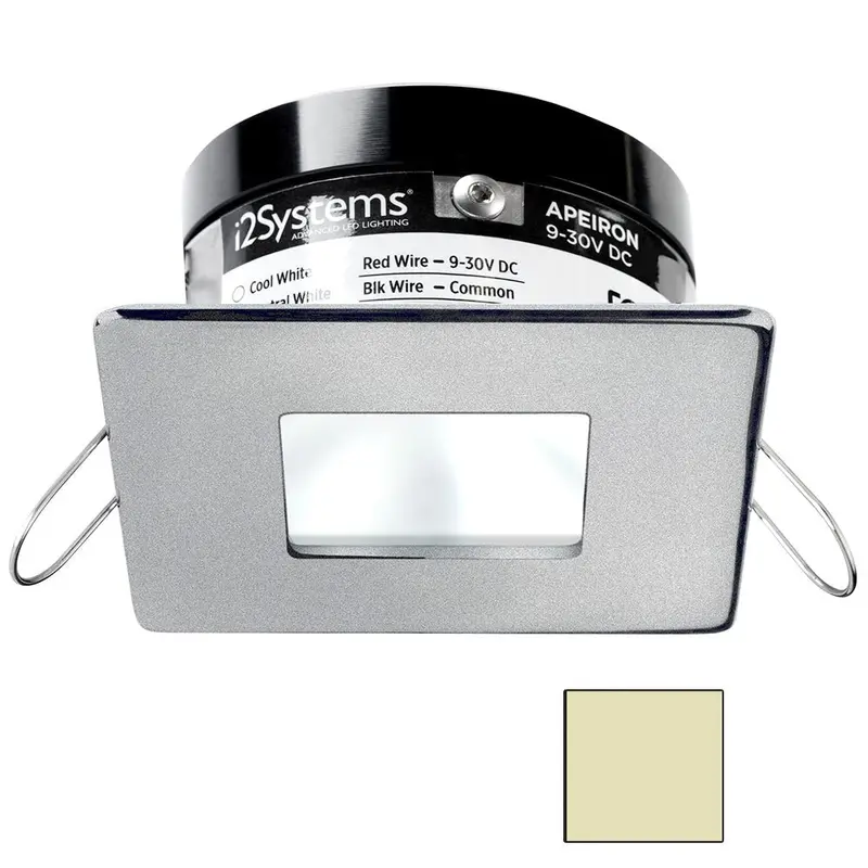 I2systems Apeiron Pro A503 - 3W Spring Mount Light - Square/Square - Warm White - Brushed Nickel Finish [A503-44Cbbr] 1