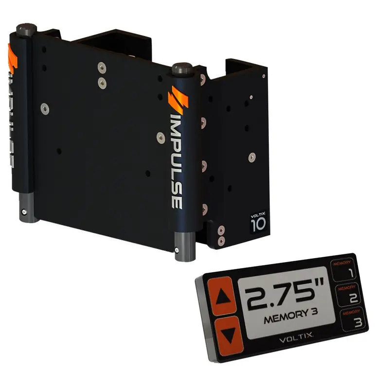 Impulse Xl 10" Set Back Electric Jack Plate W/Smart Control - Black Anodized [75071-B] 1