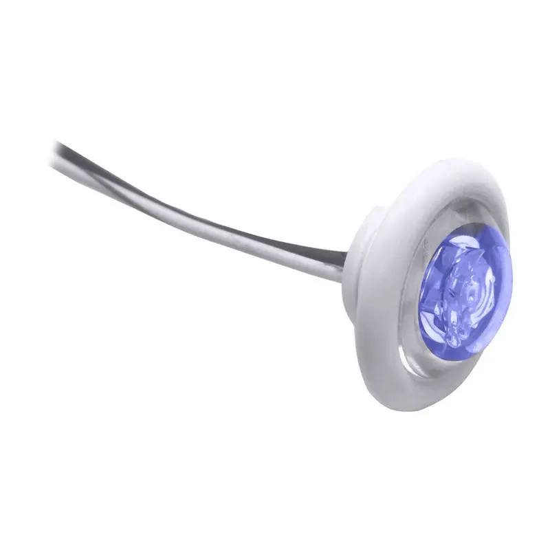 Innovative Lighting Led Bulkhead/Livewell Light "The Shortie" Blue Led W/ White Grommet [011-2540-7] 1
