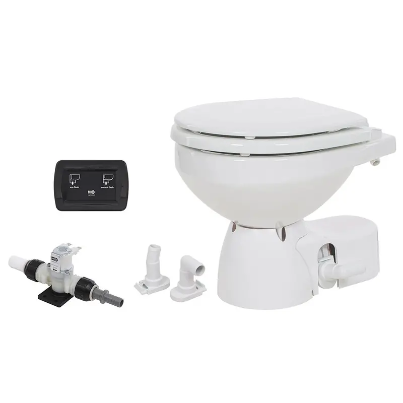 Jabsco Quiet Flush E2 Fresh Water Toilet Compact Bowl - 24V - Soft Close Lid [38045-3094Rsp] 1