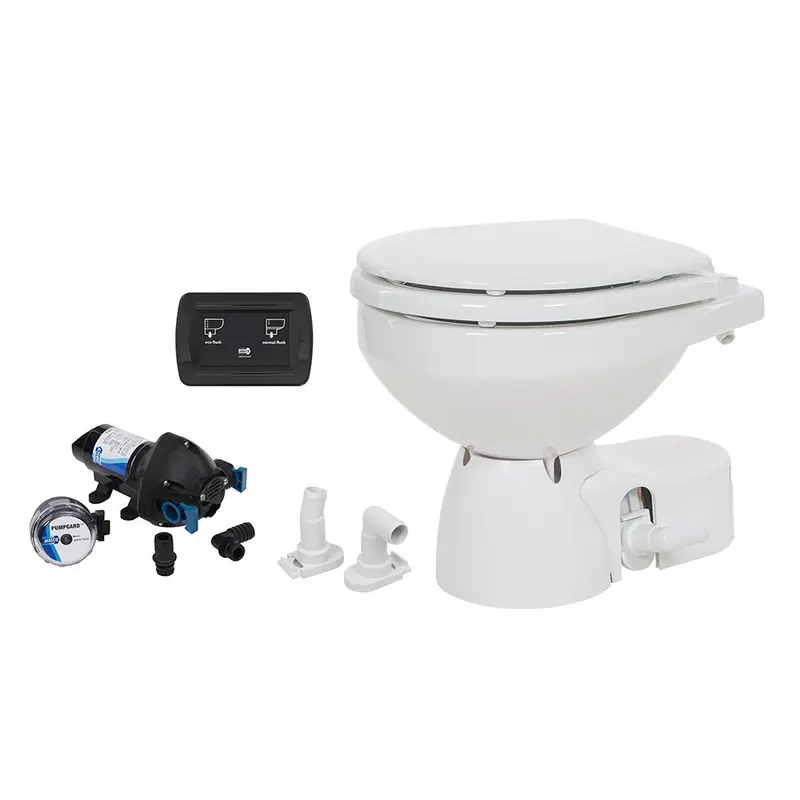 Jabsco Quiet Flush E2 Raw Water Toilet Compact Bowl - 24V - Soft Close Lid [38245-3094Rsp] 1