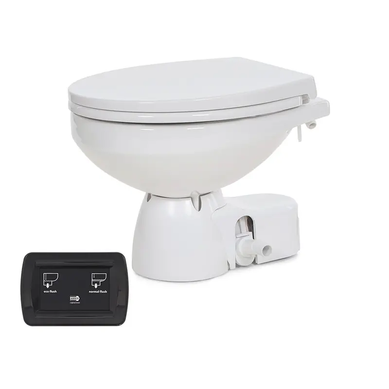 Jabsco Quiet Flush E2 Raw Water Toilet Regular Bowl - 24V  Soft Close Lid [38245-4194Rsp] 1