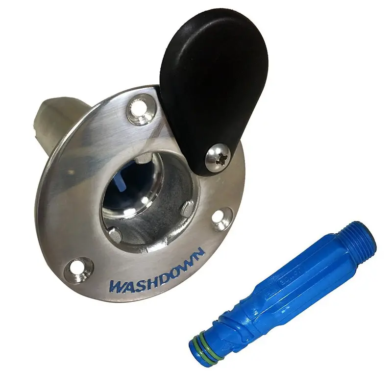 Jabsco Stainless Steel Quick-Release Hose Deck Mount Fitting  Hose Adapter [31911-0000] 1