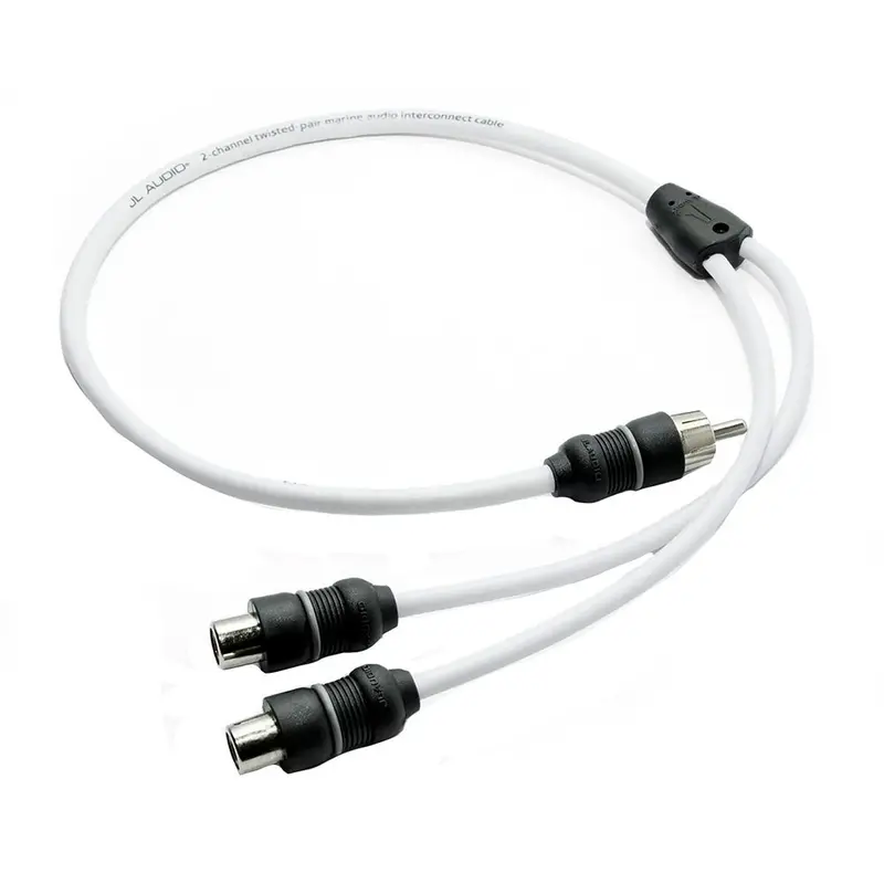 Jl Audio 2 Channel Marine Audio Y-Adaptor 1 Male Plug To 2 Female Jacks - Xmd-Whtaicy-1M2f [010-13553-00] 1