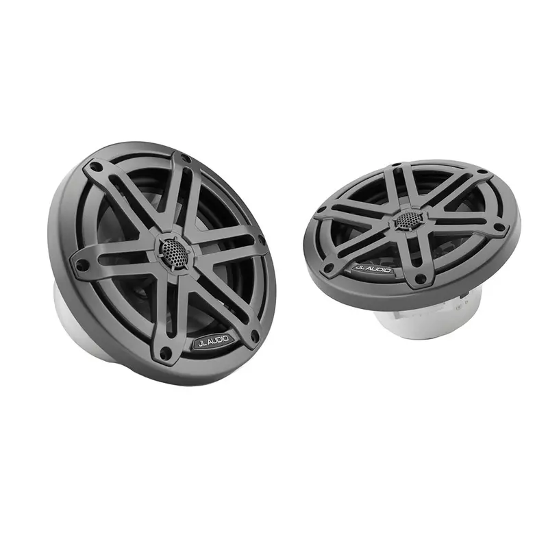 Jl Audio M3 Series 6.5" Marine Coaxial Speakers W/Grey Metallic Sport Grilles - M3-650X-S-Gm [010-03061-00] 1
