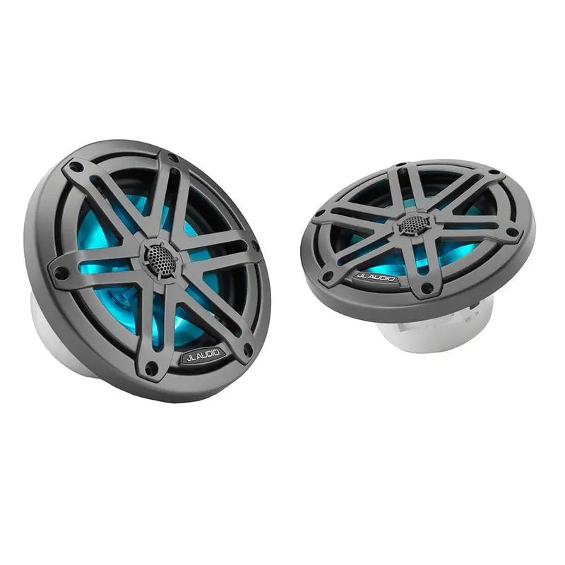 Jl Audio M3 Series 6.5" Marine Coaxial Speakers W/Grey Metallic Sport Grilles W/Rgb Led Lighting - M3-650X-S-Gm-I [010-03062-00] 1