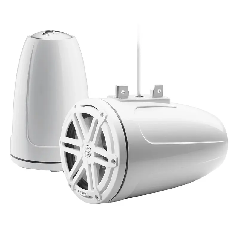 Jl Audio M3 Series 7.7" Enclosed Tower Coaxial System W/Gloss White Sport Grille - M3-770Etxv3-Gw-S-Gw [010-03269-00] 1