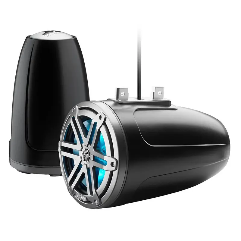 Jl Audio M3 Series 7.7" Enclosed Tower Coaxial System W/Grey Metallic Sport Grille  Rgb Led Lighting - M3-770Etxv3-Sb-S-Gm-I [010-03268-00] 1