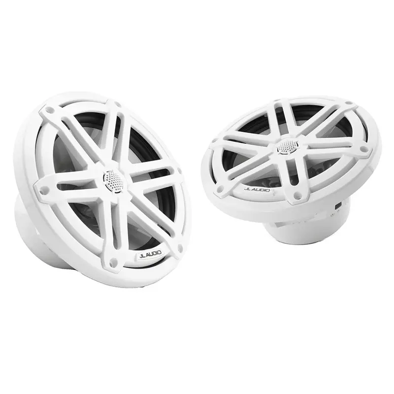 Jl Audio M3 Series 7.7" Marine Coaxial Speakers W/Gloss White Sport Grilles - M3-770X-S-Gw [010-03068-00] 1
