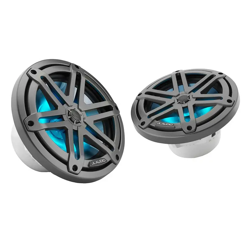 Jl Audio M3 Series 7.7" Marine Coaxial Speakers W/Grey Metallic Sport Grilles W/Rgb Led Lighting - M3-770X-S-Gm-I [010-03067-00] 1