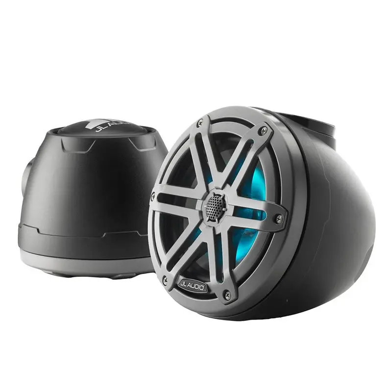 Jl Audio M3 Vex Series 6.5" Enclosed Coaxial Speakers W/Rgb Led Lighting  Gray Metallic Sports Grilles - M3-650Vex-Mb-S-Gm-I [010-03259-00] 1