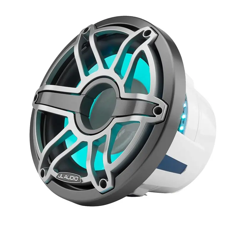 Jl Audio M6 10" Marine Subwoofer W/Titanium Sport Grille  Transflective Led Lighting - M6-10W-S-Gmti-I-4 [010-03491-00] 1