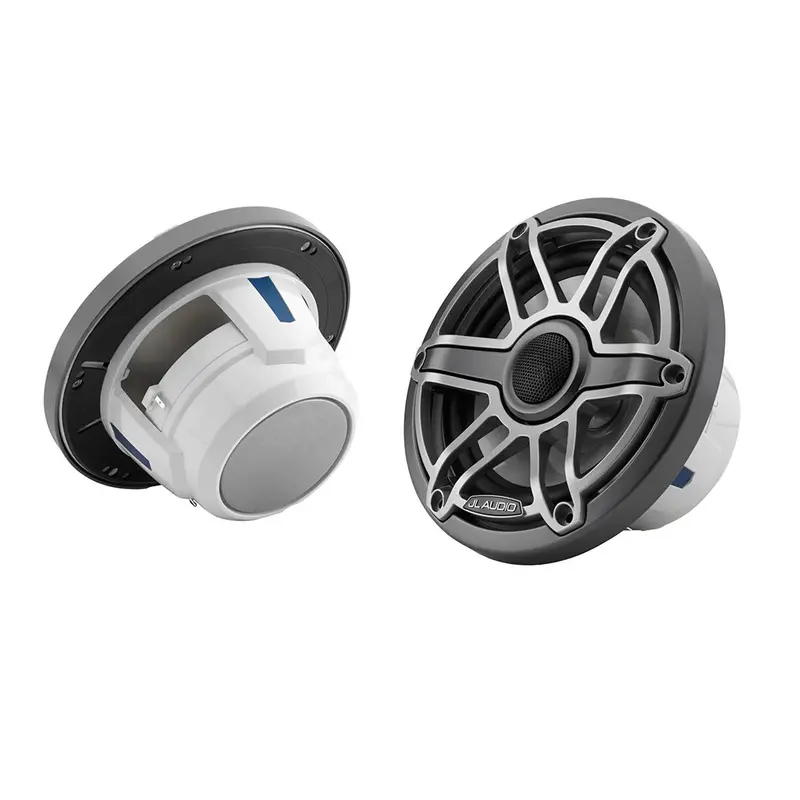 Jl Audio M6 Series 6.5" Marine Coaxial Speakers W/Titanium Sport Grille - M6-650X-S-Gmti [010-03091-00] 1