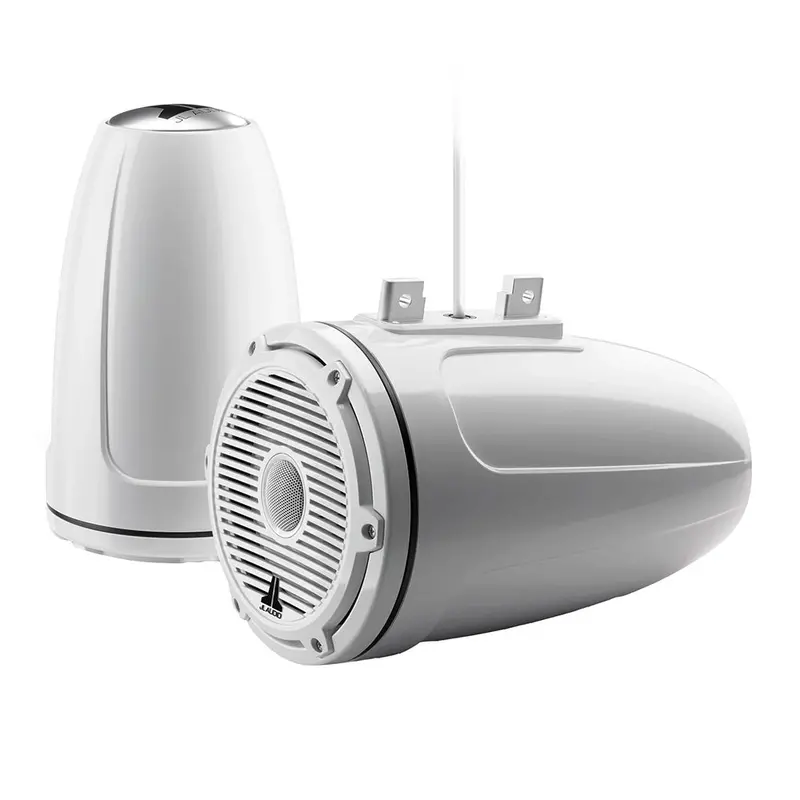 Jl Audio M6 Series 7.7" Enclosed Tower Coaxial System W/Gloss White Classic Grille - M6-770Etxv3-Gw-C-3Gw [010-03856-00] 1