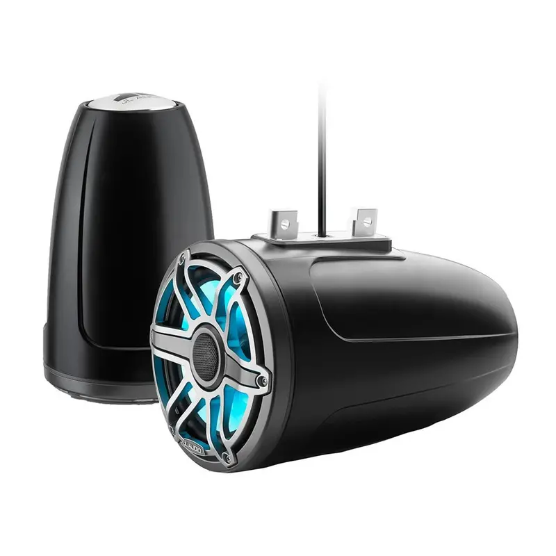 Jl Audio M6 Series 7.7" Enclosed Tower Coaxial System W/Titanium Sport Grille  Transflective Led Lighting - M6-770Etxv3-Sb-S-Gmti-I [010-03088-00] 1